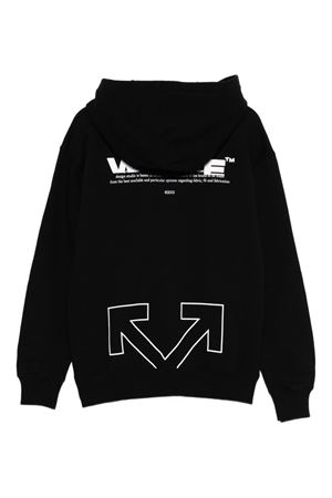 felpa in cotone nero OFF WHITE KIDS | OBBB001F25FLE0011001